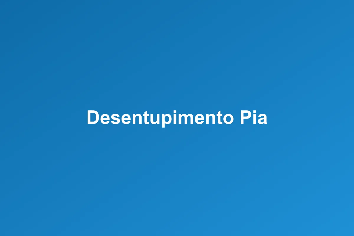 Desentupimento de pia em Teresina