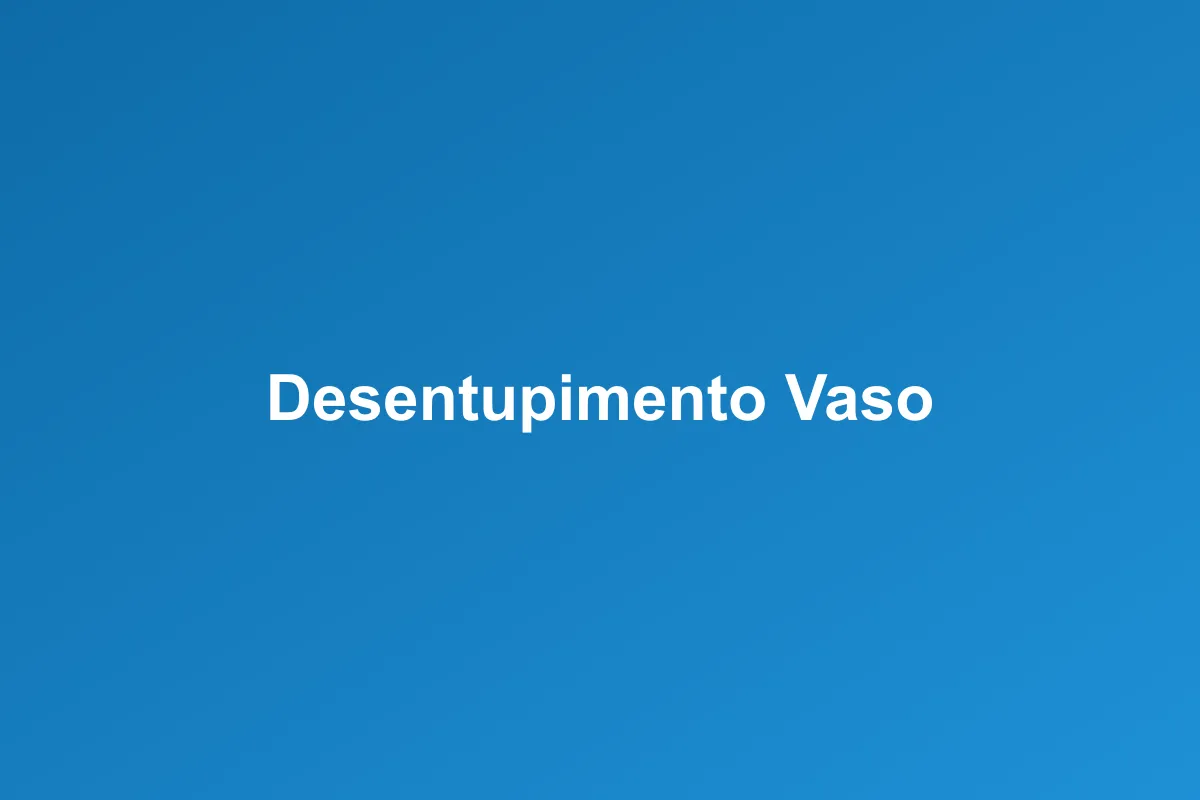 Desentupimento de vaso sanitário em Teresina