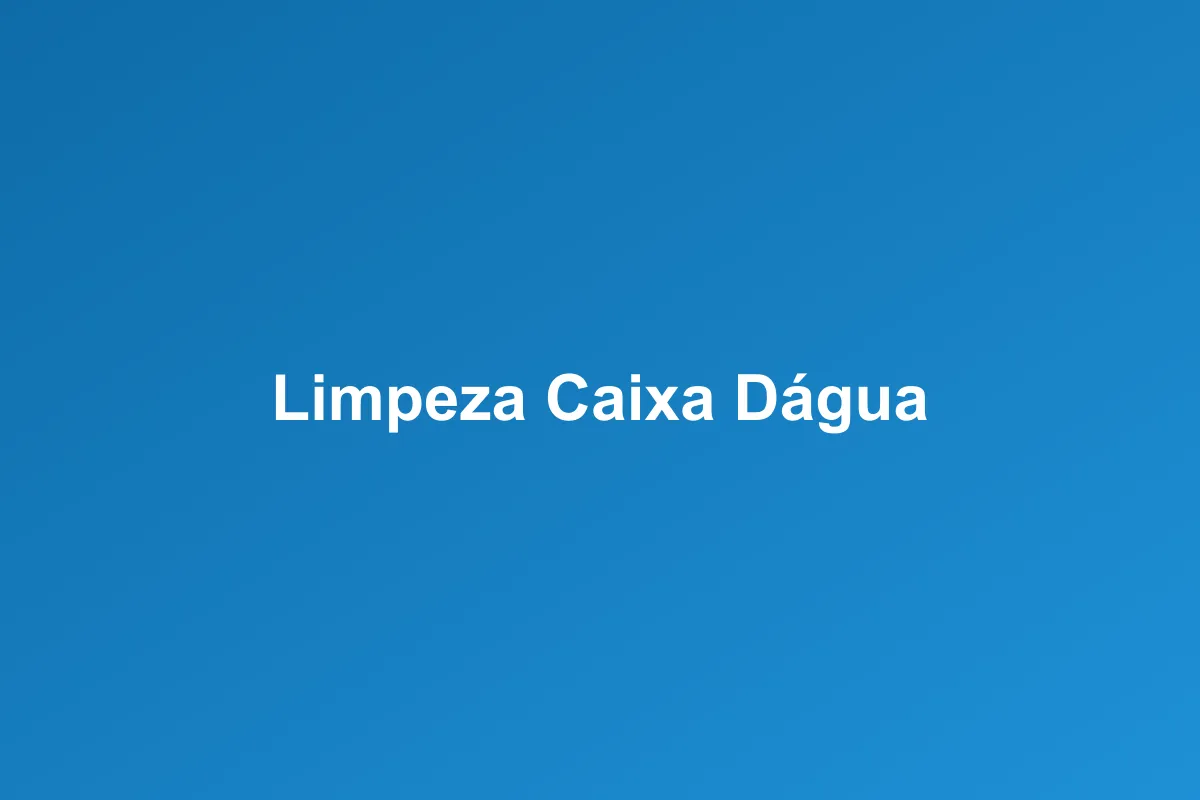 Limpeza de caixa d'água em Teresina